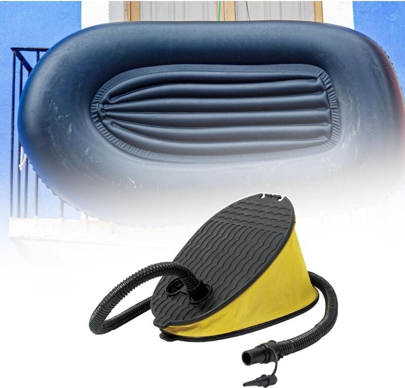 Leichte Fußpumpe mit Düse, Luftpumpe mit hohem Volumen für aufblasbaren Pool, Strandball, Luftmatratze, Bett, Yoga