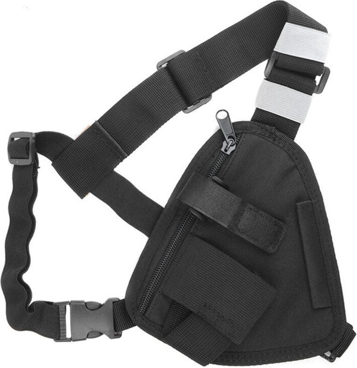 Brustgurt für Radio, tragbare Weste, schwarze Brusttasche mit verstellbarem Riemen, kompatibel mit Motorola Walkie Talki...