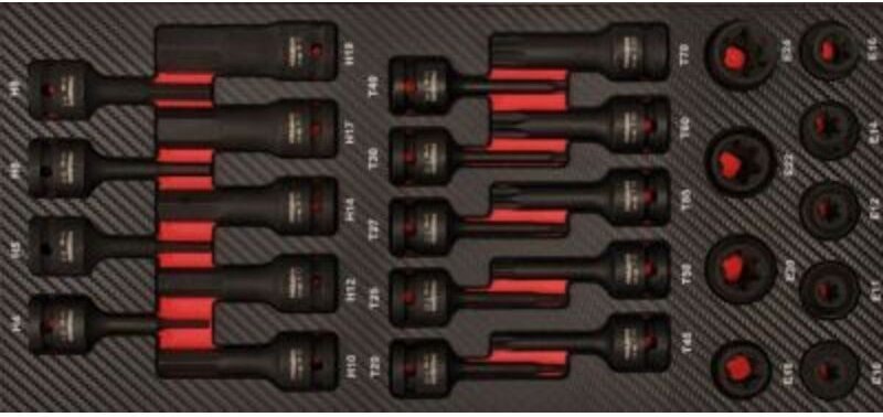 Projahn 1/2 Schlag Stecknuss Einlage TX+Innen-6kant 28-tlg.