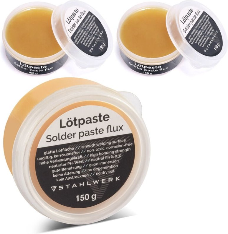 Stahlwerk - 3 x Lötpaste 150g für professionelle und präzise Lötarbeiten
