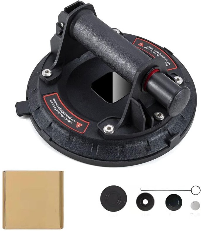 Glassaugnapf, Hochleistungs-Vakuum-Glassaugnapf, zum Anheben und Tragen von Glas, Keramikfliesen, mit Ersatzteilsatz