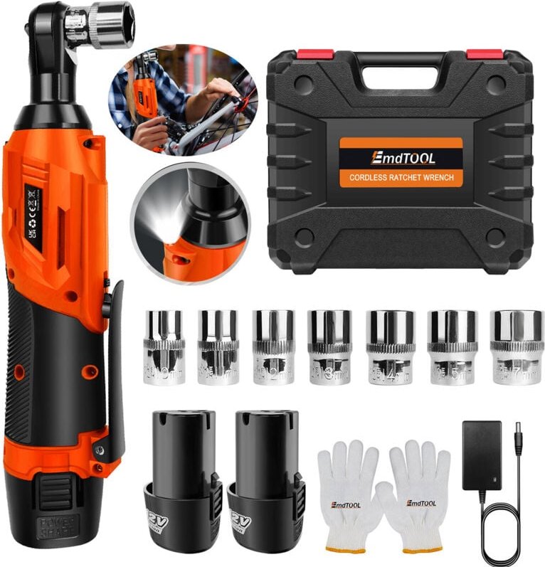 Dayplus - 2 Akkus Akku Ratsche 360Nm Ratschenschlüssel 3/8'' Elektrische Knarrenschlüssel