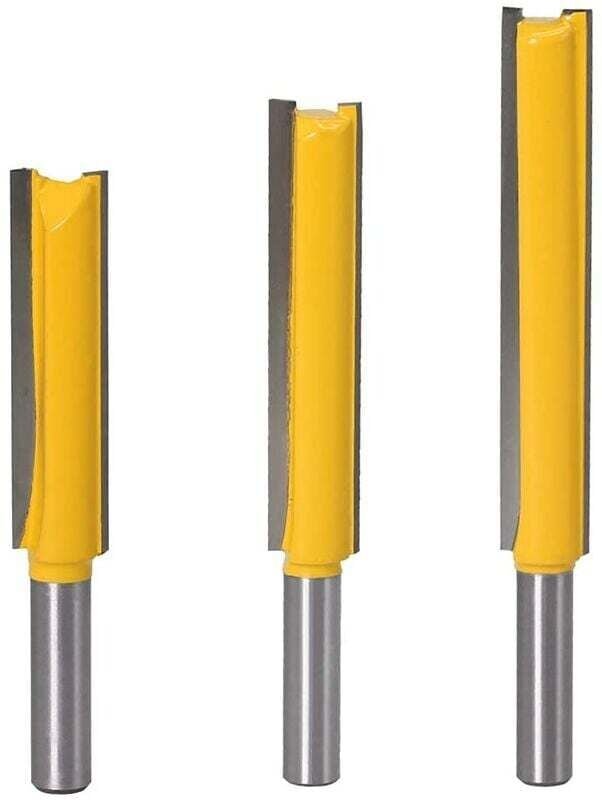 8-mm-Fräser, 3-teilig, gerade Nutfräser, extra lange Fräser, Hartmetall-Fräser, Holzbearbeitung, gerade Fräser, Fräser, ...