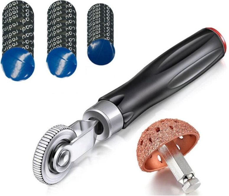 32-teiliges Reifenreparatur-Flicken-Set, Rolle mit Pufferrad und Flicken für Pkw-LKW, 55 mm