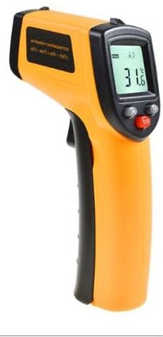 SNQ - Infrarot-Thermometerpistole (-50 °c bis 400 °c), berührungslose Laser-Temperaturpistole mit LCD-Display zum