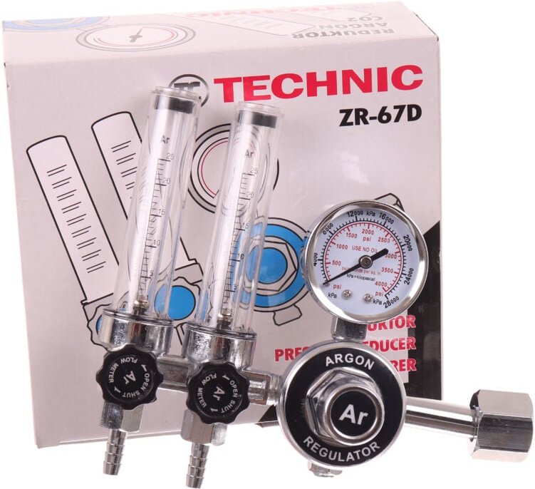 Reduziergerät Mit 2 Rotametern Für Co2-Argon-Mig-Wig-Schweissen Von Flaschen