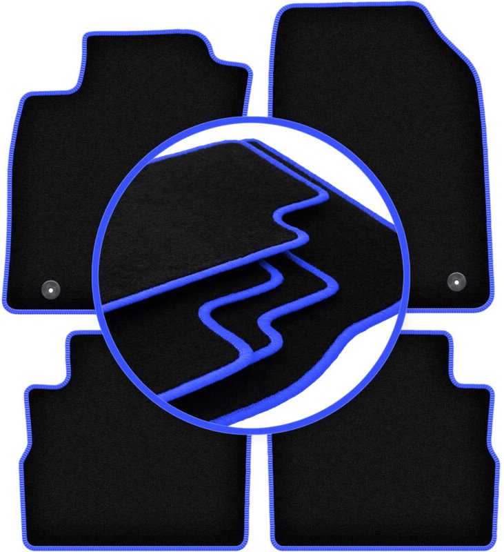 CARLUX-BLUE Autofußmatten für: Opel Vectra C Kombi (2003-2008)
