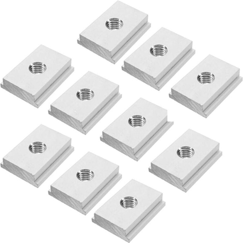 Thumbnail - Ej.life - T-Nut-Muttern, 10 Stück T-Schieber für T-Nut, T-Nut-Gleitmuttern, Aluminium-T-Gleitmuttern für Holzbearbeitung...