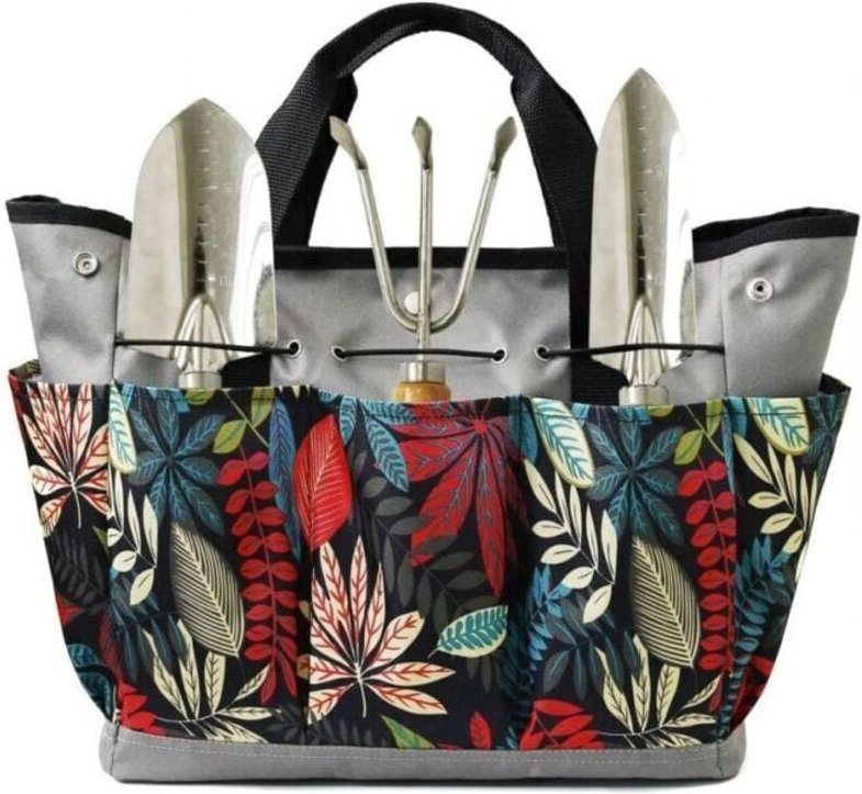 Geblüht) Gartenwerkzeug-Set, Gartenwerkzeug-Tasche mit mehreren Taschen Ymyny Gartenwerkzeug-Tasche