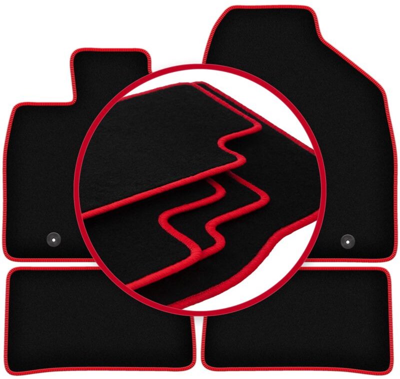 CARLUX-RED Auto-Fußmatten für: Lexus CT 200H Fließheck (2010-2020)