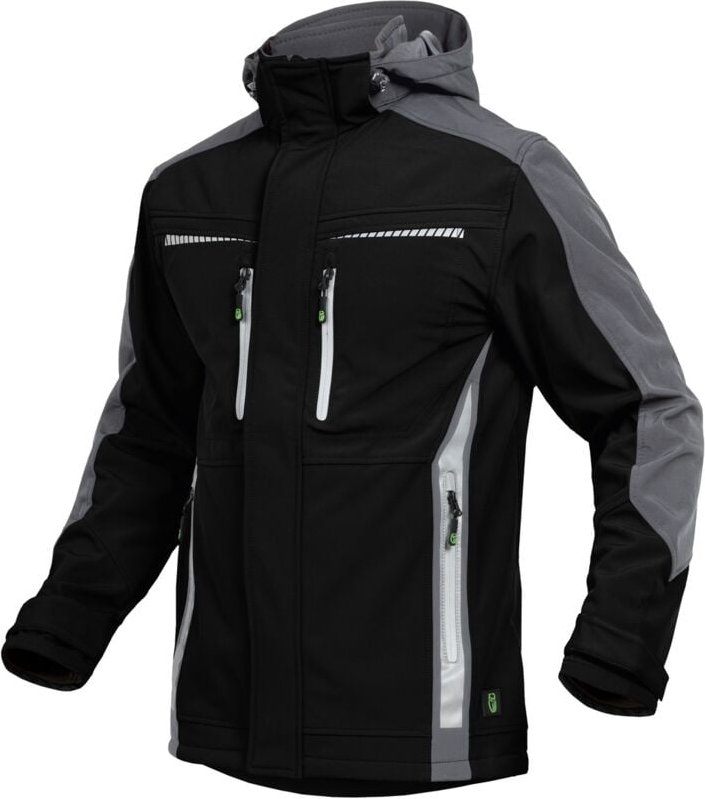 Thumbnail - Leibwächter - Sommer-Softshelljacke Herren flexs Gr. xl schwarz/grau