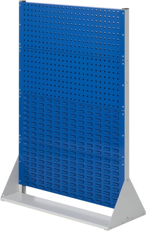 Kappes ®RasterPlan Stellwände doppelseitig Größe 4 - 4x Lochplatten 4x Schlitzplatten Enzianblau RAL 5010