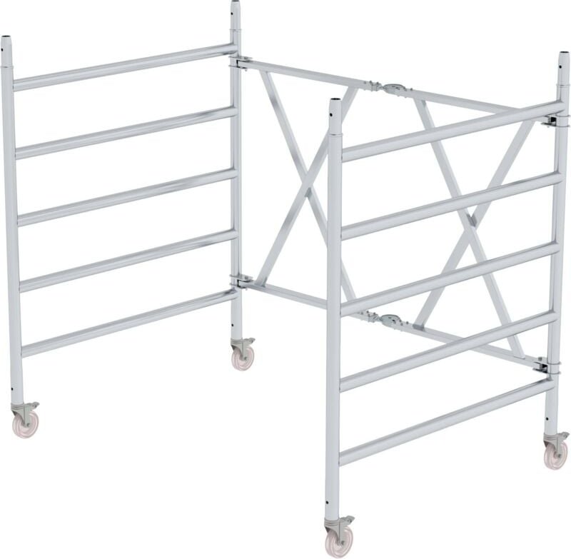 Günzburger Steigtechnik Klapprahmeneinheit mit 4 Lenkrollen und Feststellbremse für Klappgerüst 1,35 m - 027946