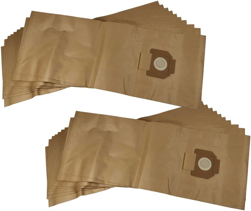 20x Staubsaugerbeutel kompatibel mit Nilfisk Attix ivb 7X - atex type 22 Staubsauger - Papier, 94cm x 35cm braun - Vhbw