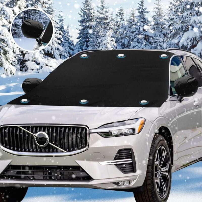 Windschutzscheibenabdeckung, magnetischer Windschutzscheibenschutz, universelle, faltbare Autoabdeckung gegen Frost, Sch...