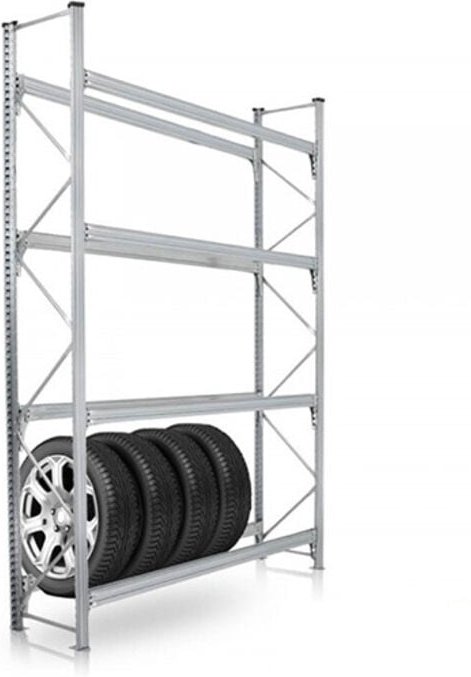 Kleine Reifenregale 4 Ebenen - nächstes Element: hxlxp: 2750x1250x400mm - RAYOPN/P4N/2712/S
