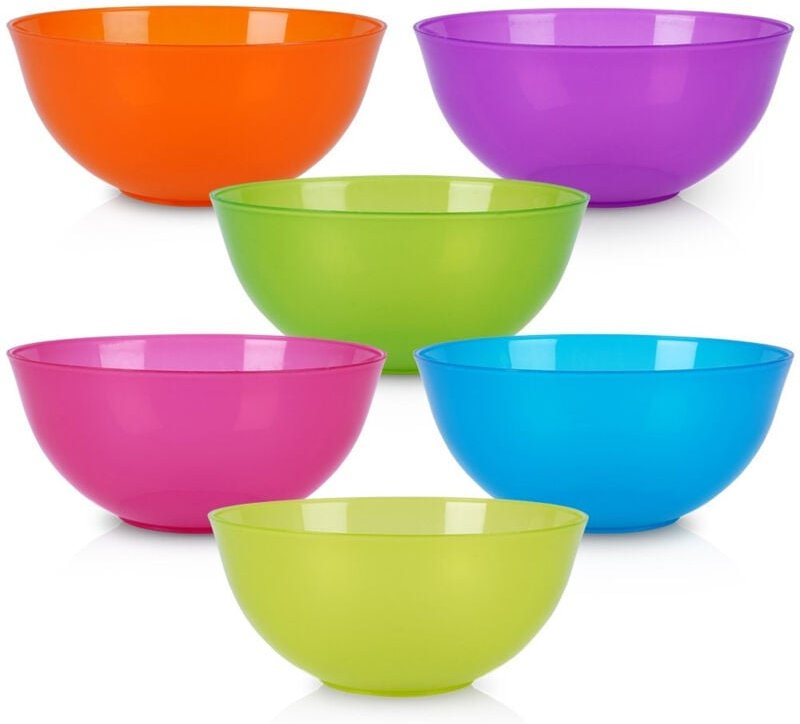 Reusable bowls in six colors for home outing