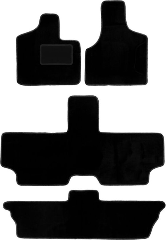 Schwarze Velours-Fußmatten für: Chrysler Voyager III 7-Sitzer (2001-2007)