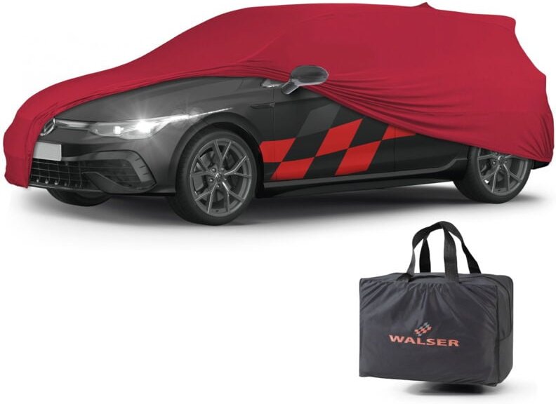 Walser - Autoplane Indoor Stretch Plus, PKW-Abdeckplane Kombi Größe m rot