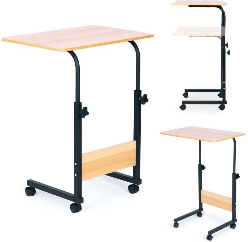 Laptoptisch mit rollen uberbett overcouch tisch - braun