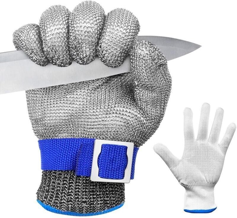 Schnittschutzhandschuhe der Stufe 9, schnittfeste Küchenhandschuhe, schützender Austernhandschuh, Mesh-Metzgerhandschuh,...