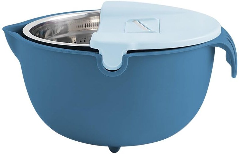 Zoternen - Abtropfkorb, 360 Grad Drehbarer Abtropfkorb, Sieb mit Schüssel-Set, Doppelstöckiger Abtropfkorb aus Edelstahl...