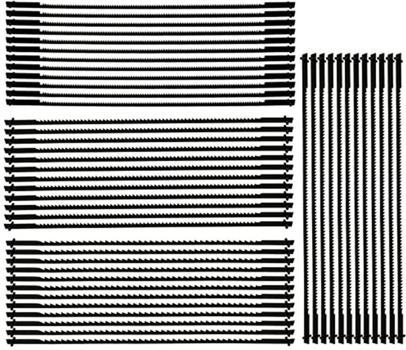 Tlily - 48er-Pack Dekupiersägeblatt-Set, 5-Zoll-Dekupiersägeblatt-Ersatzstiftende, Sägeblätter, Holzbearbeitungswerkzeug...