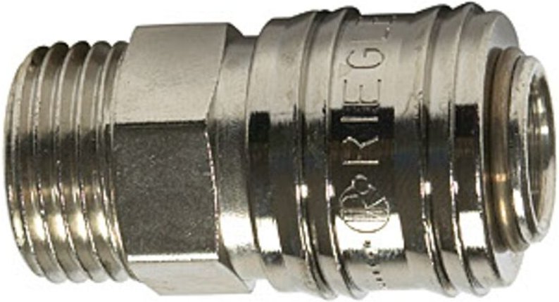 Schnellverschlusskuppl. nw 7,2 »connect line«, ms vern., g 3/8 ag - Riegler