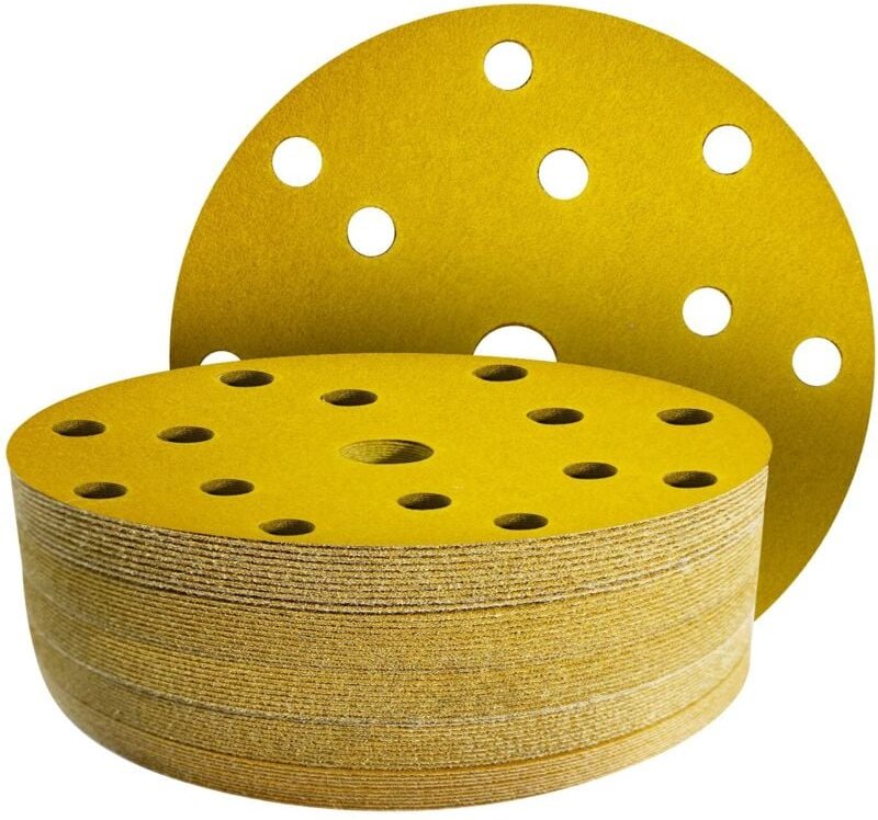 50 Stück 150 mm Schleifscheiben, Körnung 400 – 150 mm Schleifscheibe 15 Löcher für 150 mm Exzenterschleifer