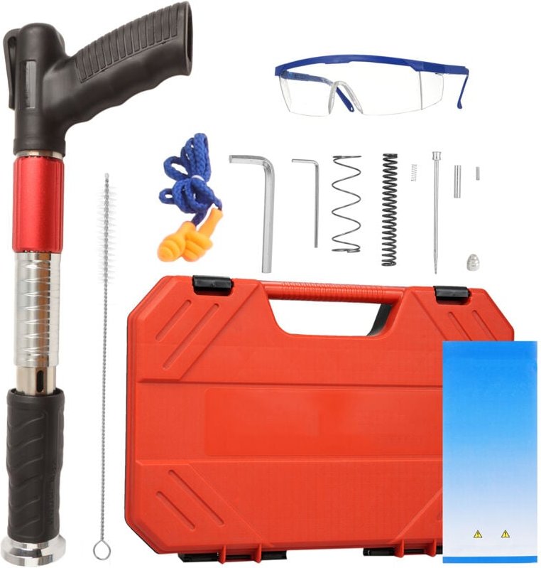 Manuelle Nagelpistole, Betonnagler, 5-Gang-Doppelschalldämpfer-Druckluftnagler, Pulvernagler für Decken, Rohre, Schaltun...