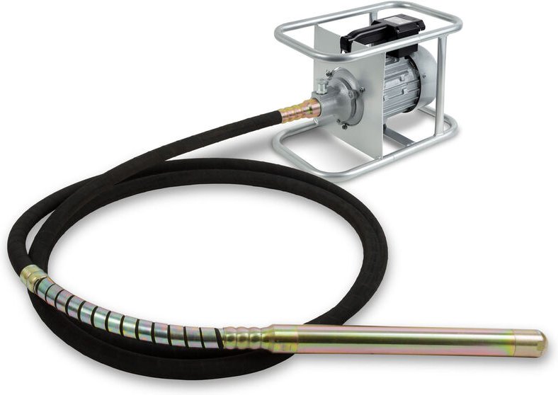 Betonrüttler Flaschenrüttler Betonverdichter Elektrisch 1500W, Schlauchlänge 6m, Stahlverstärkte Rüttelflasche mit 45mm ...