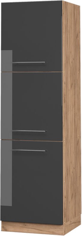 Vicco - Herdumbauschrank Fame-Line, Anthrazit Hochglanz, 60 cm