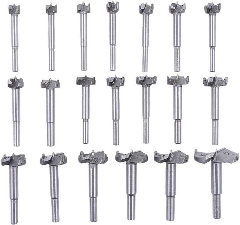 20-teiliges Bohrer-Set, Wolframstahl-Lochsägen-Set für die Holzbearbeitung, Holzbohreröffner, Bohrschneidwerkzeug mit ru...