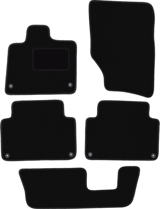 Schwarze Velours-Fußmatten für: Audi Q7 I 4L SUV (2005-2015)
