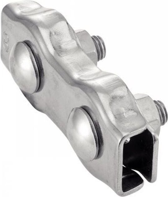 Doppel-Flachbandkabel-Gewindesteg - Edelstahl A4 ØKabel 2mm - Packung mit 10