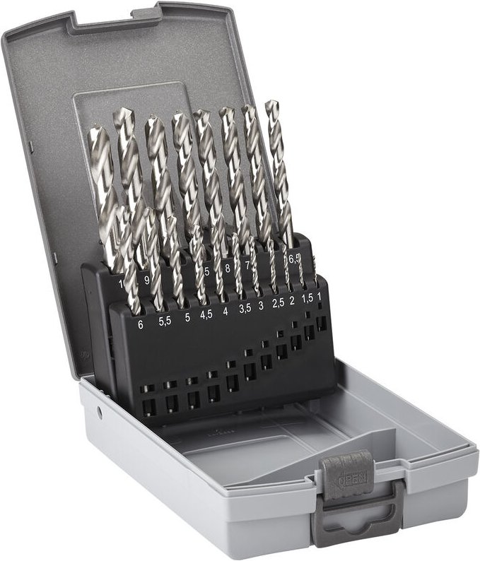 So-tech - Spiralbohrer-Set 19-tlg. ø 1-10 mm hss-g din 338N, 135° Premium Metallbohrer in Profi-Qualität von sotech