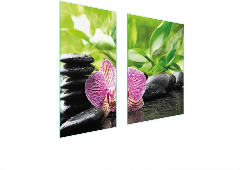 Glasschutzplatte 75x52 Orchidee