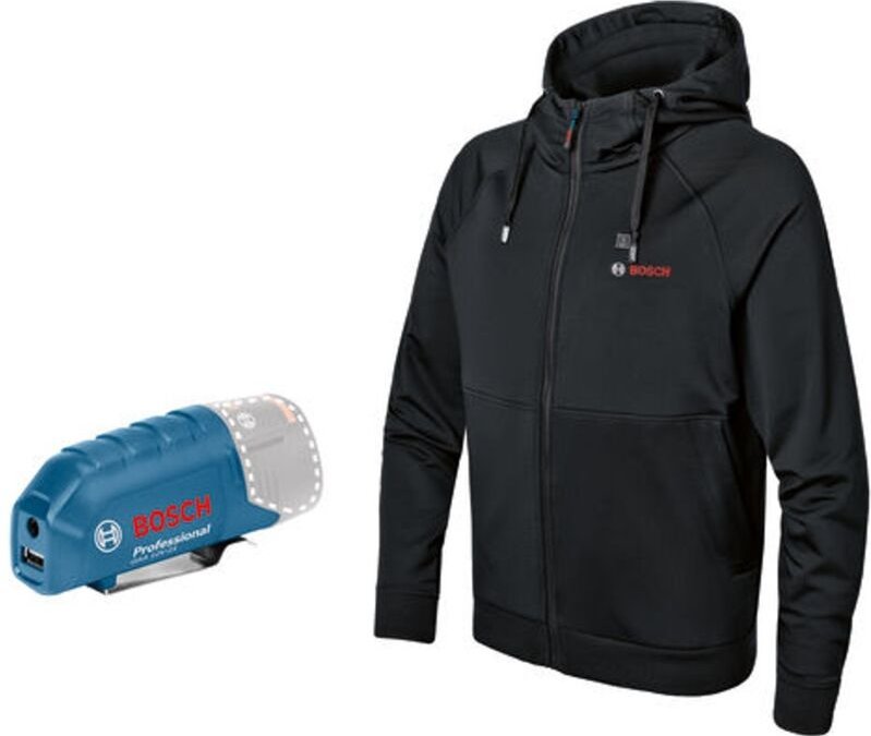 Bosch beheizbare Sweatjacke / Heizjacke ghh 12+18V xa (Basic Version) ohne Akku Gr. m schwarz