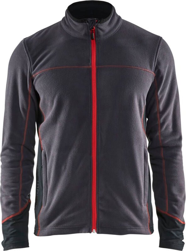 Arbeitsjacke aus Mikropolar 4995 – Anthrazitgrau/Rot XXXL