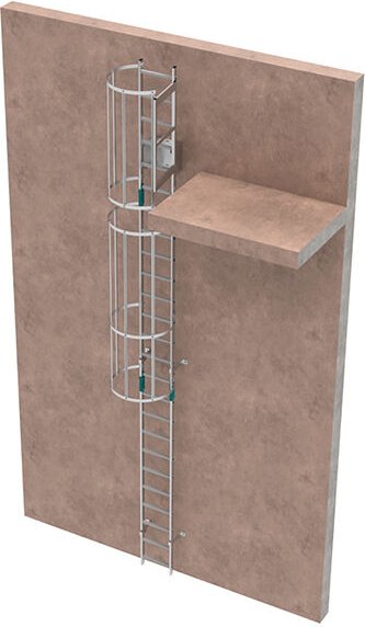 Matisère - Ortsfeste Steigleitern - Steighöhe von 7,38 bis 8,22m - CRINO-SL/007
