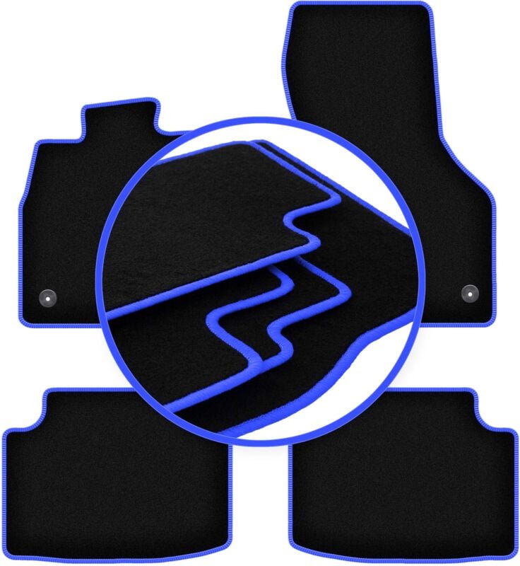 CARLUX-BLUE Autofußmatten für: Volkswagen Golf Sportsvan Minivan (2014-)