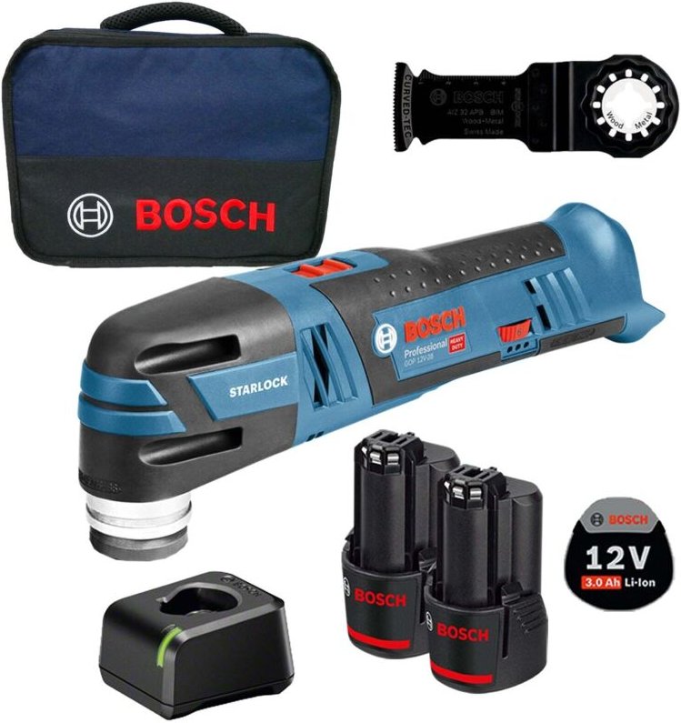 Bosch - Akku-Multi-Cutter gop 12V-28 / 2x 3,0 Ah Akku + Ladegerät im Softbag