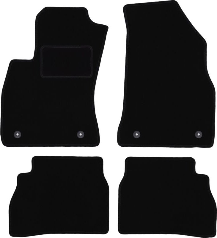 Schwarze Veloursmatten für: Fiat Doblo II 0 (2009-2020)