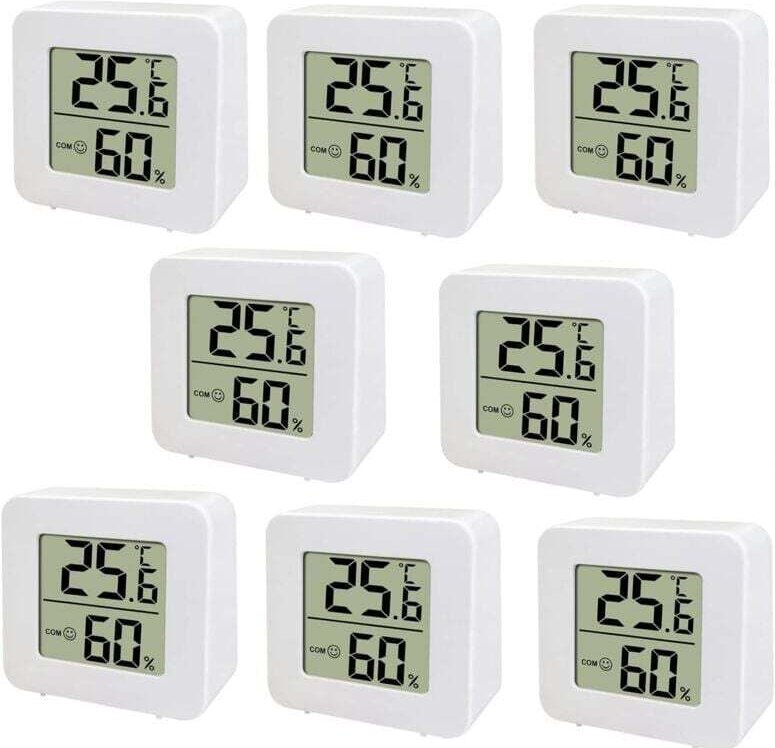 Ulisem Mini-LCD-Thermometer, digitales Innenthermometer, Innenhygrometer, Temperatur- und Feuchtigkeitsmessgerät – 45451...