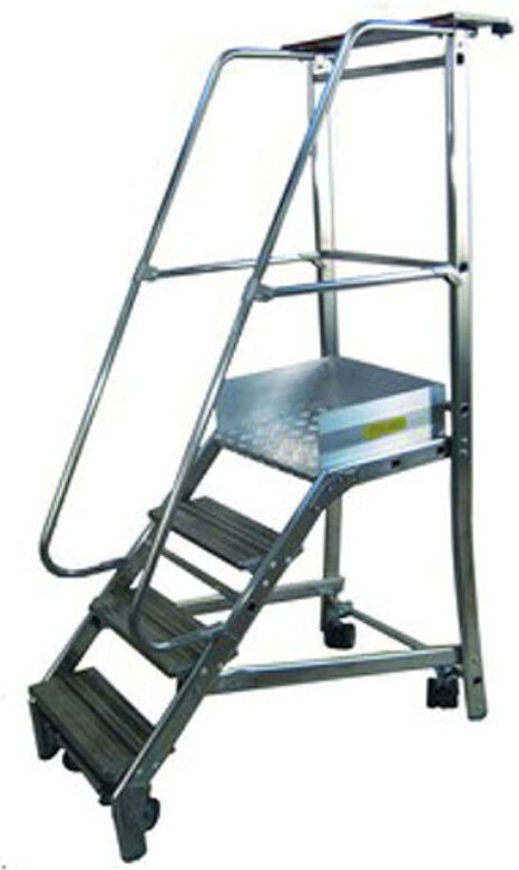 Matisère - Mobile Stehleiter de 4 Stufen - Maximale Arbeitshöhe 2.77m - SC4