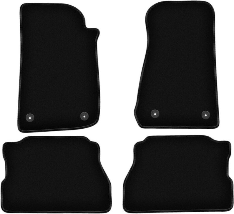 BASIC schwarze Veloursmatten für: Jeep Wrangler IV Rubicon Offroad (2017-)