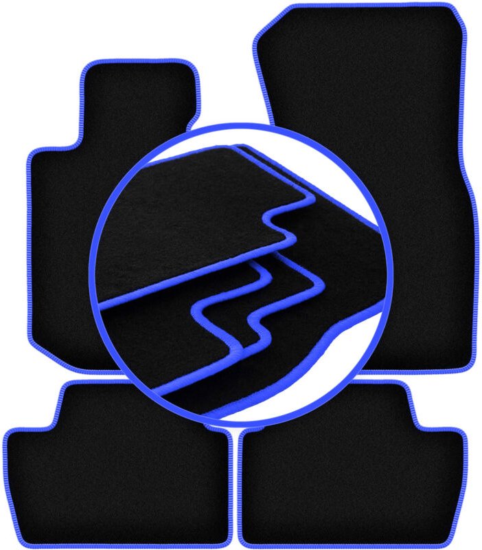 CARLUX-BLUE Autofußmatten für: BMW 2 G42 Coupé (2021-2022)