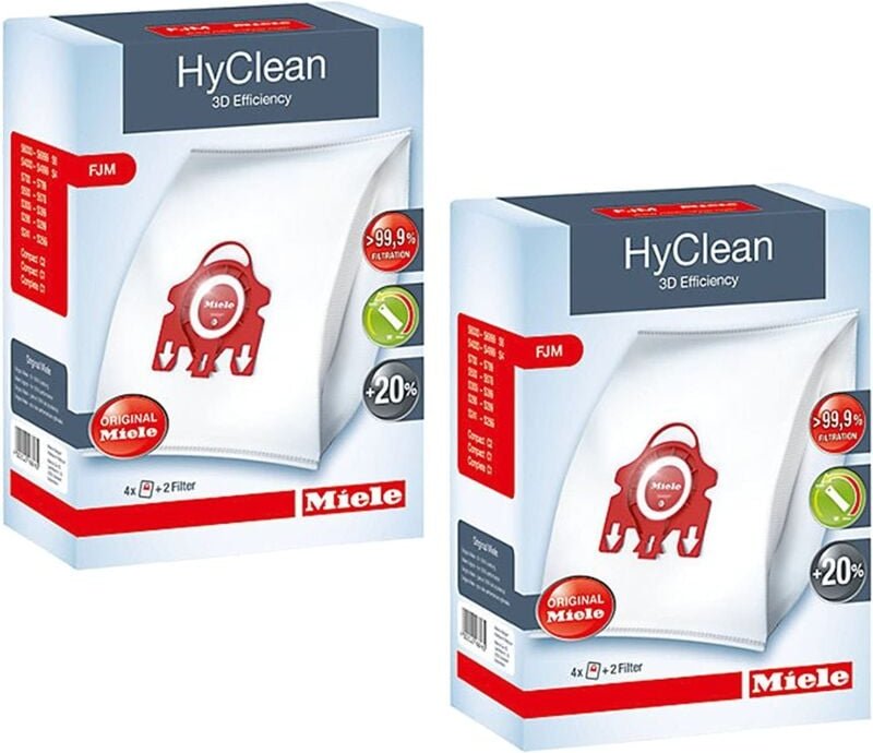 Set von 2 Kisten FJM Hyclean 3D -Taschen Effizienz für Miele Vakuumreiniger 9917710