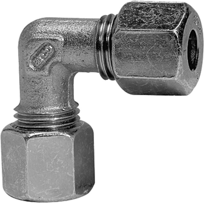 Winkel-Verschraubung, Rohr-Außen-Ø 18 mm, Stahl verzinkt - Riegler