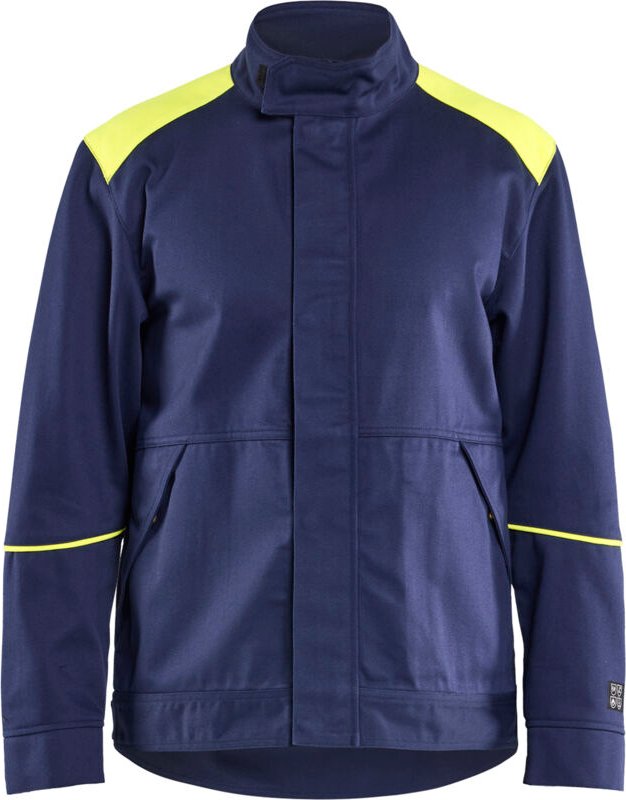 Schweißerjacke 4801 - Marine/Neongelb M